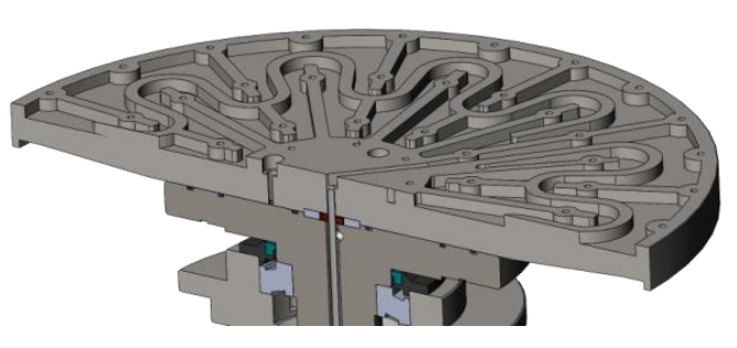 Lapping Machine Cooling of main spindle and supporting plate